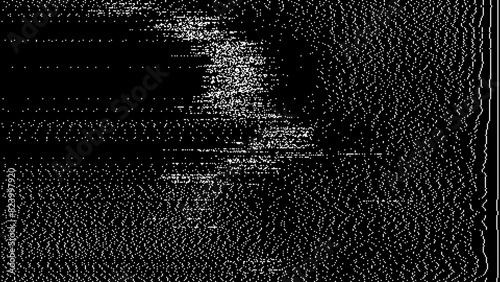 Retro CCTV or VHS Video White Noise Background. Scanlines Vibration Glitch. Video Damage Overlay Texture. Nostalgic Vintage 80s 90s Surveillance Technology Vector Illustration.