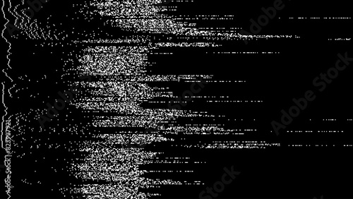 Retro CCTV or VHS Video White Noise Background. Scanlines Vibration Glitch. Video Damage Overlay Texture. Nostalgic Vintage 80s 90s Surveillance Technology Vector Illustration.