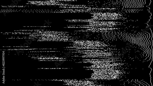 Retro CCTV or VHS Video White Noise Background. Scanlines Vibration Glitch. Video Damage Overlay Texture. Nostalgic Vintage 80s 90s Surveillance Technology Vector Illustration.