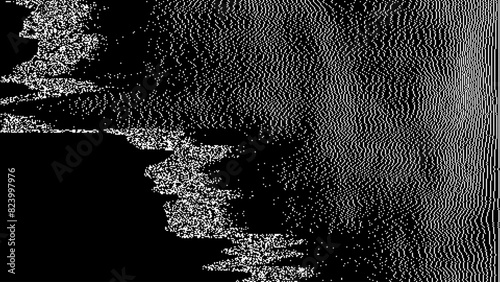 Retro CCTV or VHS Video White Noise Background. Scanlines Vibration Glitch. Video Damage Overlay Texture. Nostalgic Vintage 80s 90s Surveillance Technology Vector Illustration.
