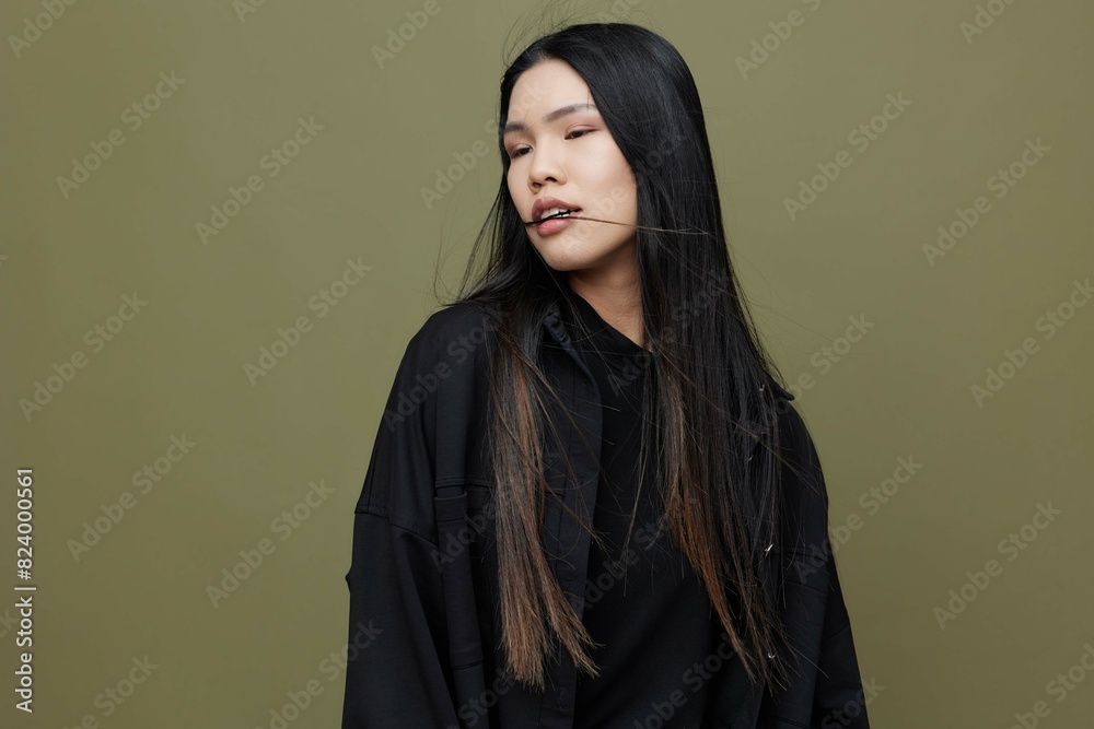 Portrait woman asian fashion glamour hair beauty Portrait woman asian fashion glamour hair beauty