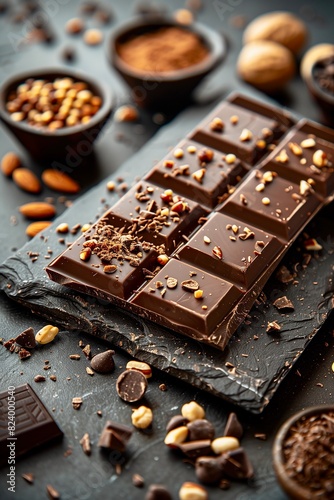 chocolate bar with nuts © Claudia Nass