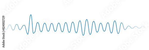 Sound and audio waves. Monochrome soundwave lines. Soundwaves rhythm symbol. Volume audio scales lines - stock vector.