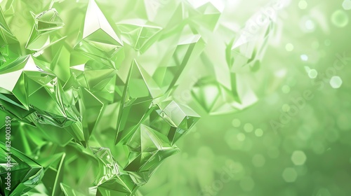 gradation green geometric pattern background