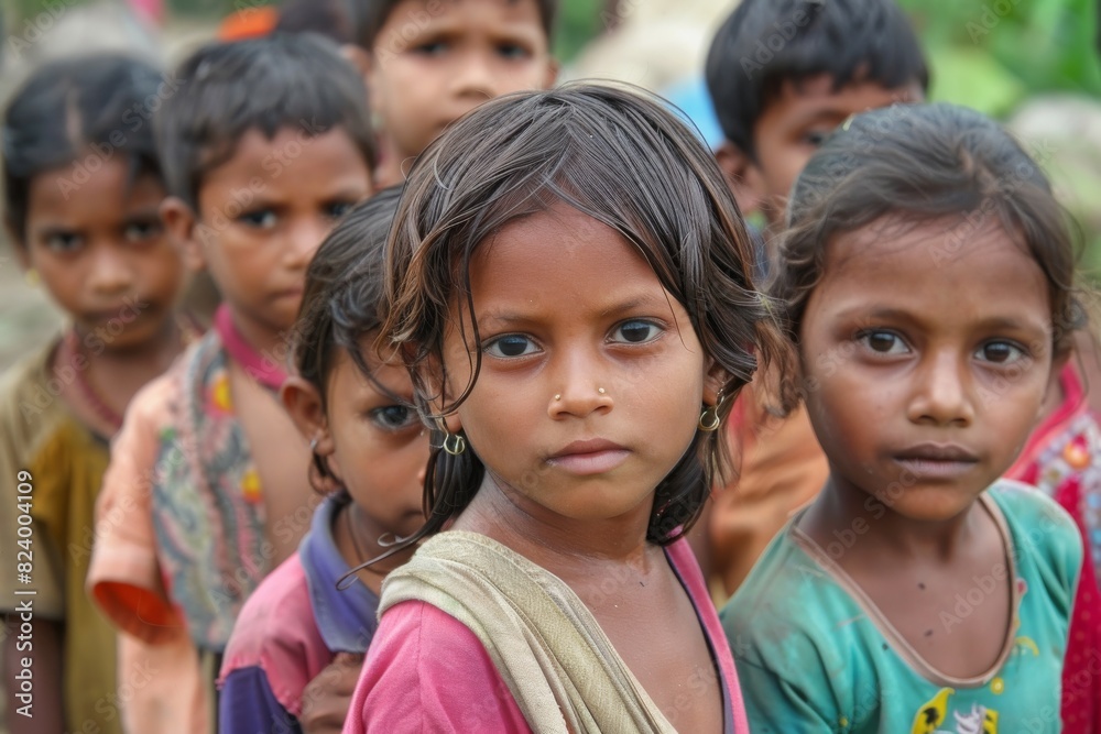 Unidentified Indian children on the street.