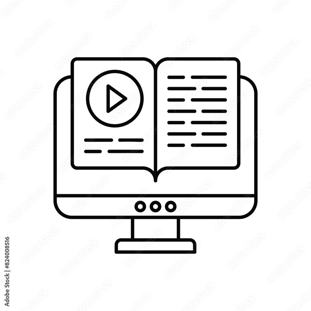 E Learning vector icon E Learning vector icon