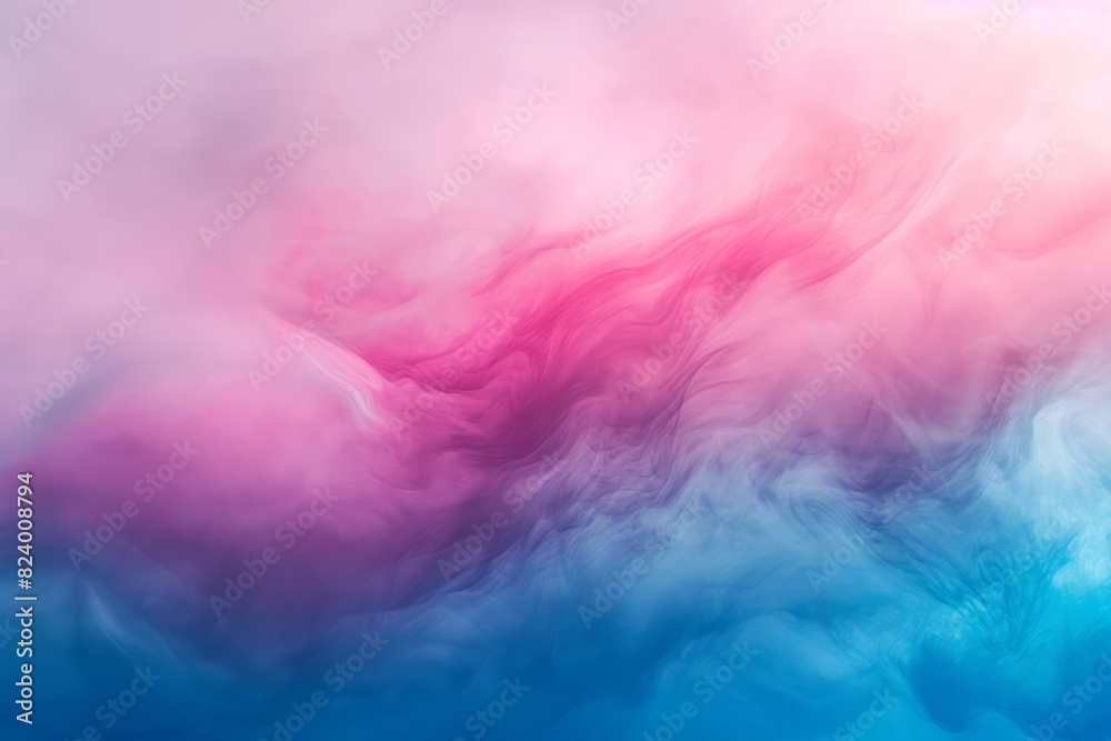 A colorful, swirling background with pink and blue tones
