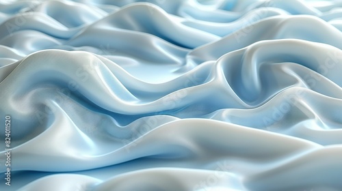  A close-up of a blue and white background with wavy lines in the lower half of the image, and the upper half of the image in the upper half of the image