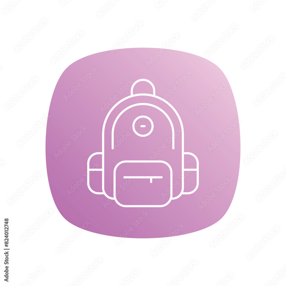 Backpack vector icon Backpack vector icon