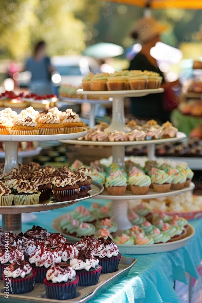 Naklejka premium buffet food afternoon tea