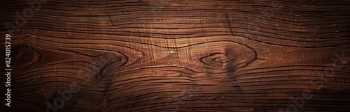 Dark brown wood grain background with visible texture and grain lines seamless pattern