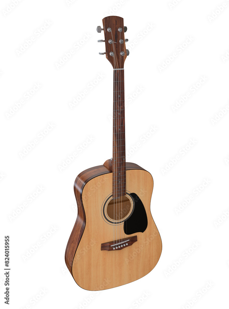 Naklejka premium Classic Guitar 3D model