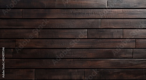 Wallpaper Mural Dark brown wood texture background with horizontal lines pattern, 3D rendering Torontodigital.ca