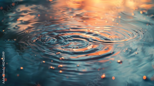puddle with water drops