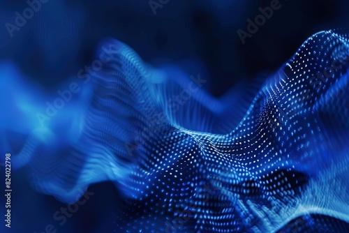 dynamic blue music equalizer abstract background sound waves concept illustration photo