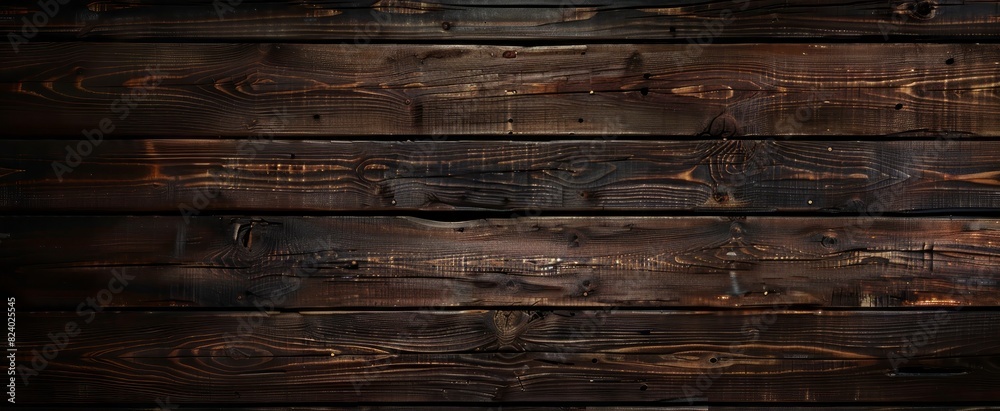 Dark brown wooden background with texture of old wood planks, dark wood wall background, old rustic style, dark brown wood paneling wall Dark brown wooden background with texture of old wood planks, dark wood wall background, old rustic style, dark brown wood paneling wall