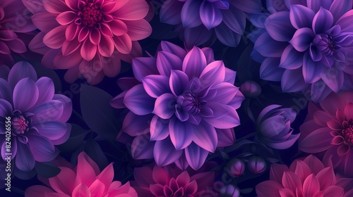 Background of blooming flowers © MochRibut