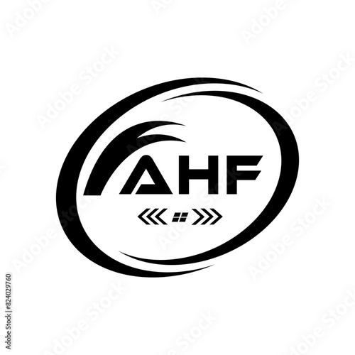 AHF letter logo Design. AHF Simple and modern logo. AHF monogram logo. AHF Abstract Alphabet vector logo Design. photo