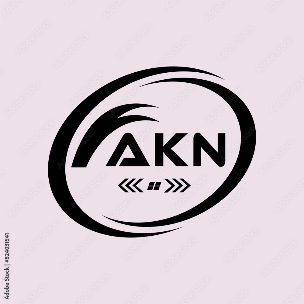Fototapeta premium AKN letter logo Design. AKN Simple and modern monogram logo. AKN Abstract Alphabet vector Design.