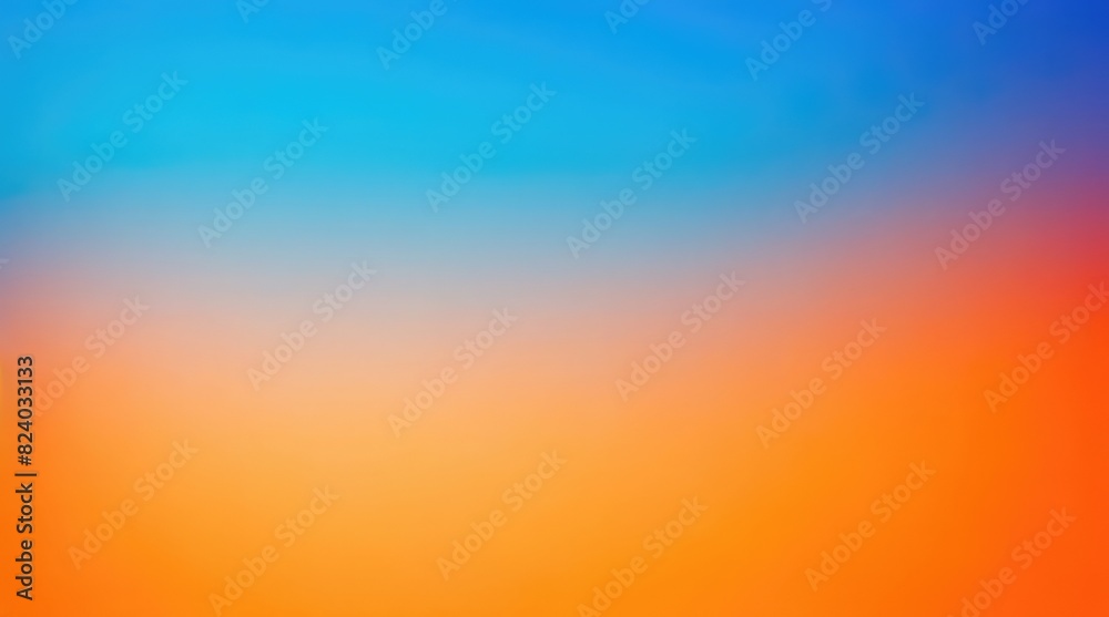 orange blue sky , grainy noise grungy empty space , spray texture color gradient