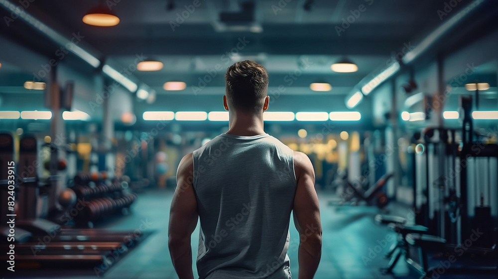 salle de sport, fitness, construire un corps sculpté IA