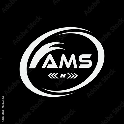 AMS letter logo Design. AMS Simple and modern monogram logo. AMS Abstract Alphabet vector Design.