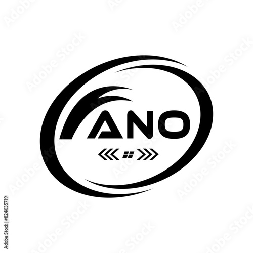 ANO letter logo Design. ANO Simple and modern monogram logo. ANO Abstract Alphabet vector Design.