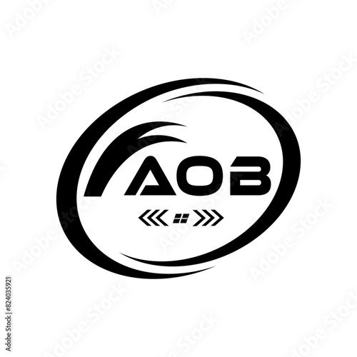 AOB letter logo Design. AOB Simple and modern monogram logo. AOB Abstract Alphabet vector Design. photo