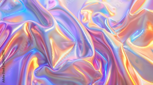 Glitter holographic fluid background	