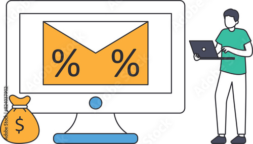 Social Marketing, marketing or advertising survey to launch product, competitors research or social media report marketing report concept, business people look at magnify market data chart and graph.
