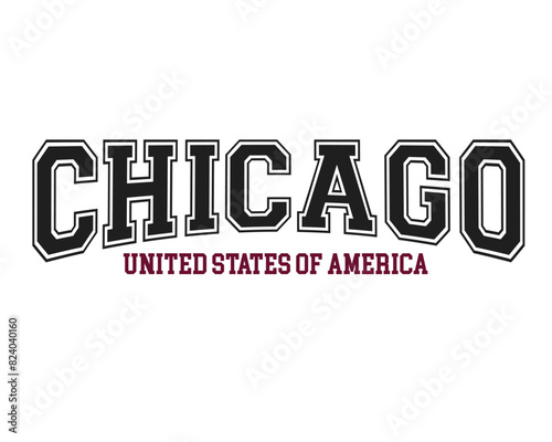 CHIAGO UNITED STATES OF AMERICA varsity vector design