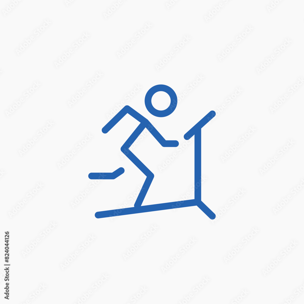 treadmill sport running exercise icon treadmill sport running exercise icon