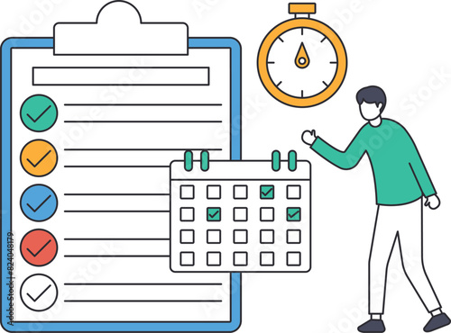 Task management, Productivity and project management skill, multitasking work and time management concept,
