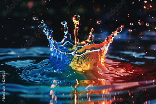 Colorful liquid shapes floating gracefully, creating a mesmerizing abstract pattern