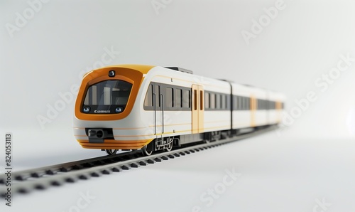 Treno su sfondo bianco, treno ad alta velocità, bullet train. photo
