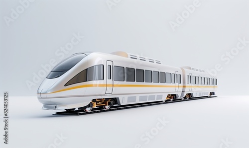 Treno su sfondo bianco, treno ad alta velocità, bullet train. photo
