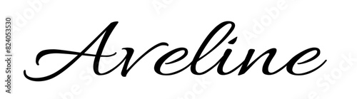 Aveline - black color - name written - ideal for websites, presentations, greetings, banners, cards, t-shirt, sweatshirt, prints, cricut, silhouette, sublimation, tag