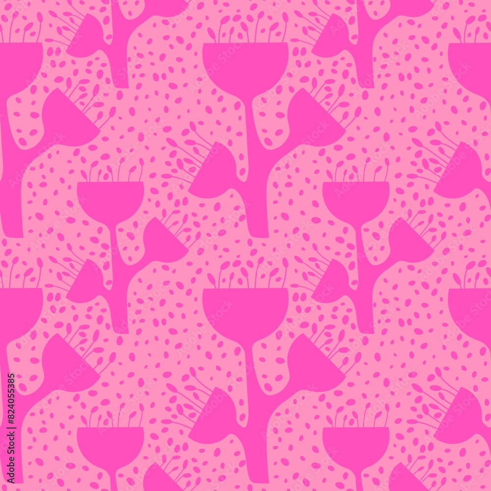 Simple floral seamless pattern with flowers for fabrics and cards and linens Simple floral seamless pattern with flowers for fabrics and cards and linens