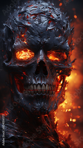 Skull Engulfed in Flames