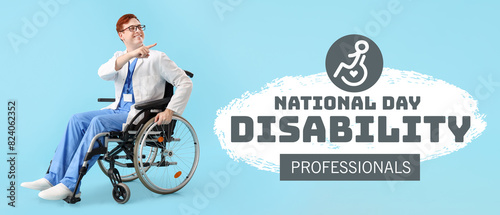 Male doctor in wheelchair p...