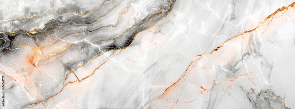 Obraz premium Gray marble background with light brown and white veins, ultra realistic