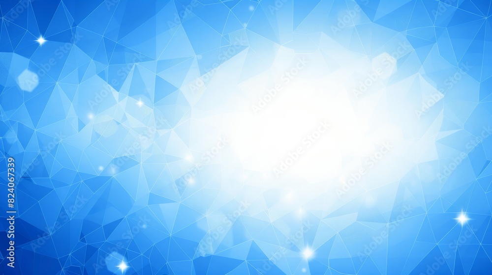 Bright light shining through a blue geometric pattern background Bright light shining through a blue geometric pattern background