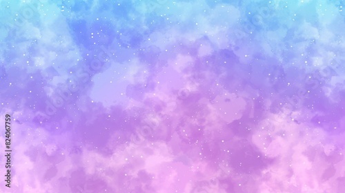 Serene pastel sky with glittering stars: A dreamy landscape background © Irina.Pl