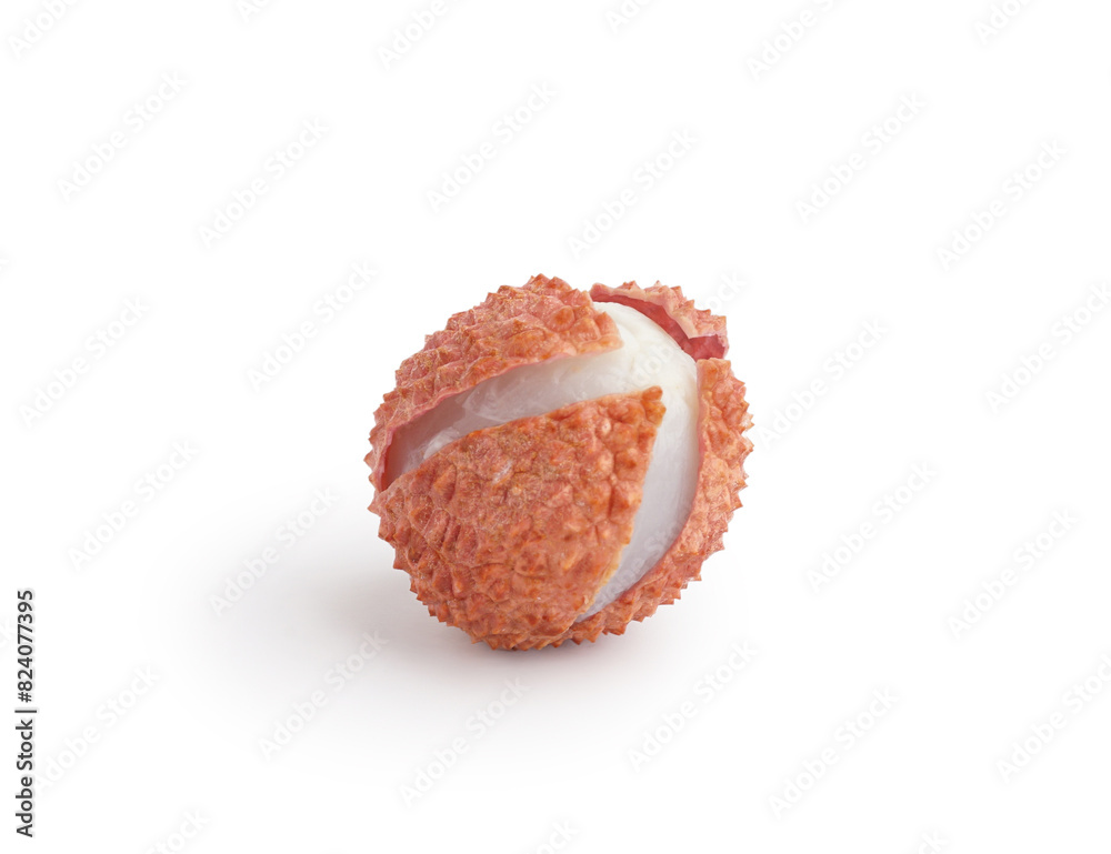 Juicy litchi fruit on white background Juicy litchi fruit on white background