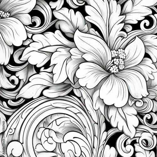 Printable Floral Coloring Page for Kids and Adults - Fun and Relaxing Flower Coloring Activity