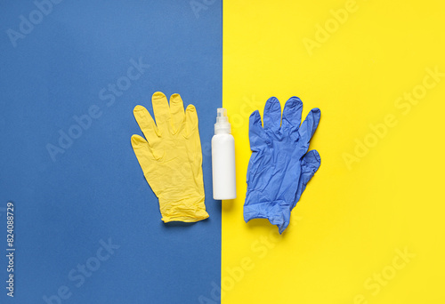 Bottle of sanitizer and rub...