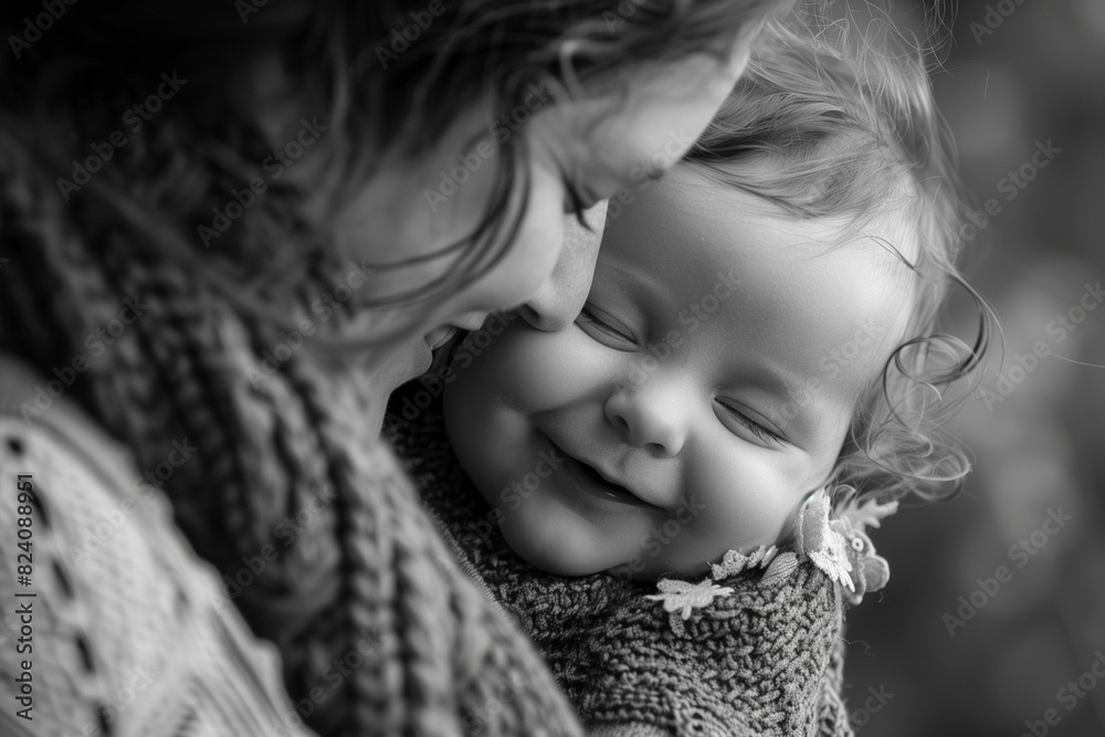 Woman Holding Baby in Her Arms Woman Holding Baby in Her Arms