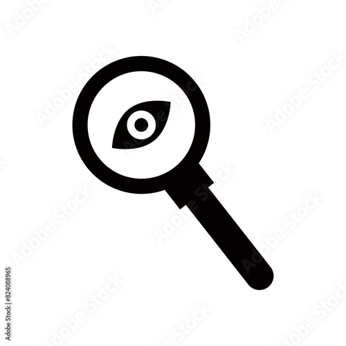 An icon of search monitoring in trendy style