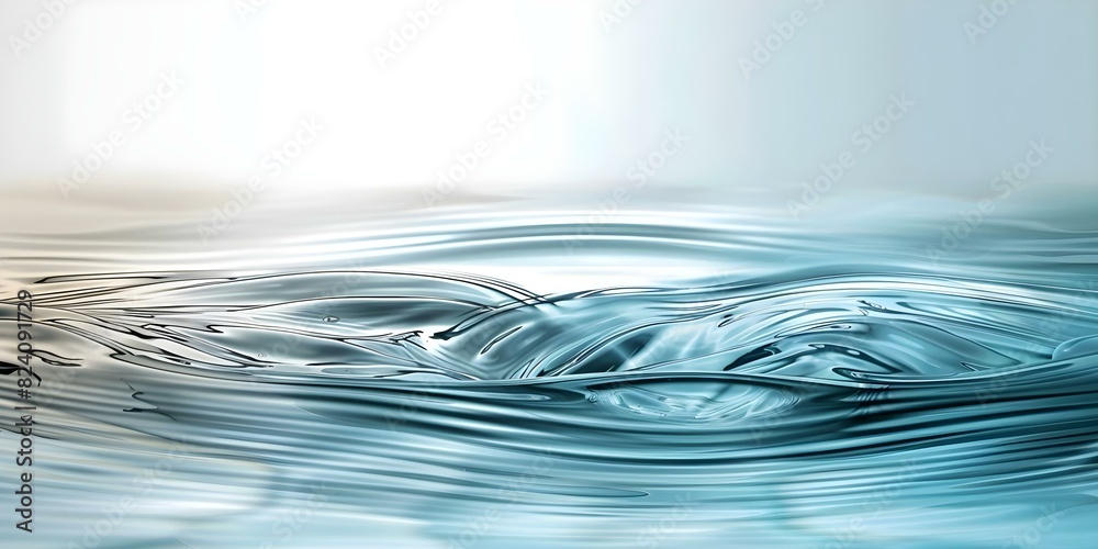 Water surface ripples symbolizing activity motion or energy in illustrations. Concept Visual Art, Water Ripples, Symbolism, Motion, Energy