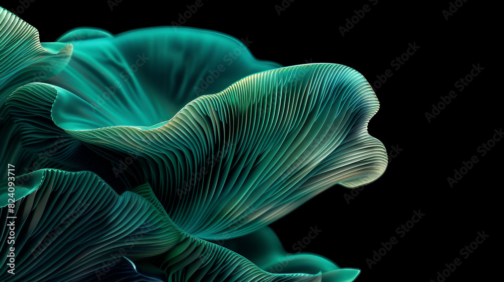 A green leafy plant with a black background A green leafy plant with a black background